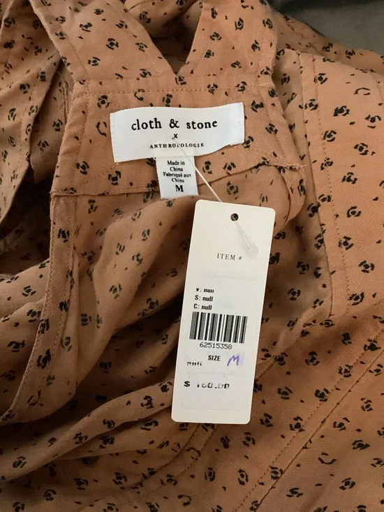 NWT Anthropologie Cloth & Stone Tan Overalls - Picture 6 of 7